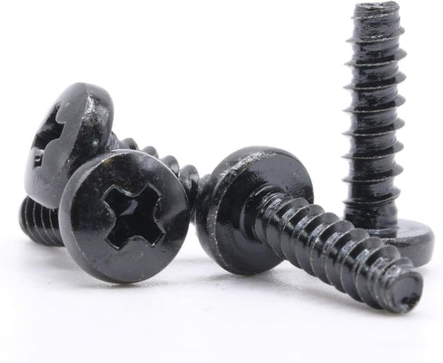 Replacement Screws Pack of 8 - 2 Sets of Metric Screws (Model RS-198452) Pan Head - Philips Drive - Black Plated