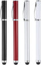 MECCANIXITY 4pcs Ballpoint Pen with Stylus Tip, 2 in 1 Ink Pen & Fine Point Rubber Stylus for All Capacitive Touch