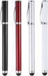 MECCANIXITY 4pcs Ballpoint Pen with Stylus Tip, 2 in 1 Ink Pen & Fine Point Rubber Stylus for All Capacitive Touch