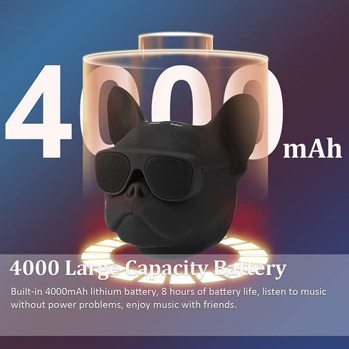 Goshyda Portable Bulldog Shaped Speaker, Bluetooth 4.1 Dog Shaped Stereo Sound Music Player