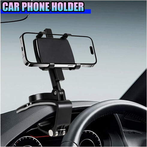 Deaelf 360 3 7 inch (1PC) Universal Car Phone Holder Mount, Degrees Rotation ABS Car Dashboard Clip Mount