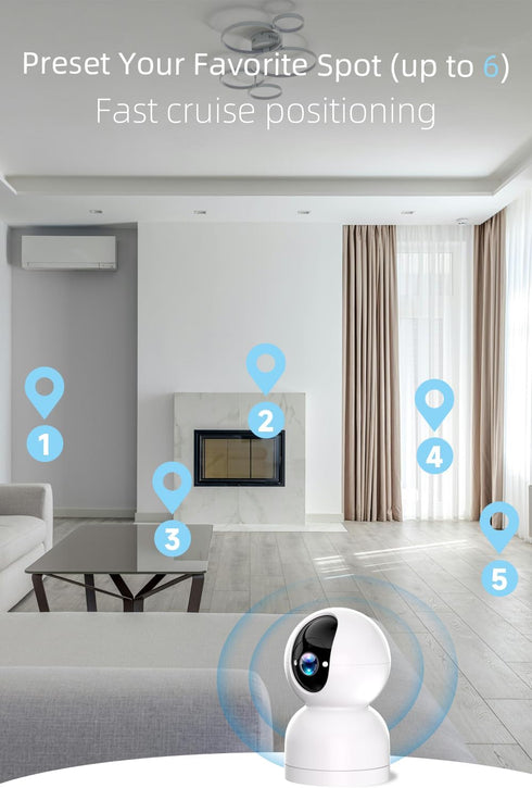 Rraycom 2Pack Baby Camera Monitor for Home Security, 4MP WiFi 6 Indoor Camera, Motion Detection & Tracking