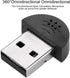Mini Portable Microphone, USB Studio Speech 360° Omnidirectional Noise Cancellation for Computer PC (Black)