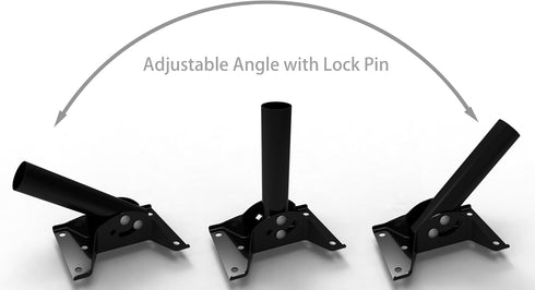 Universal Mounting Pole (Diameter 1 1/2", Length 17") - J Pole Mount for Antenna & Starlink Dish