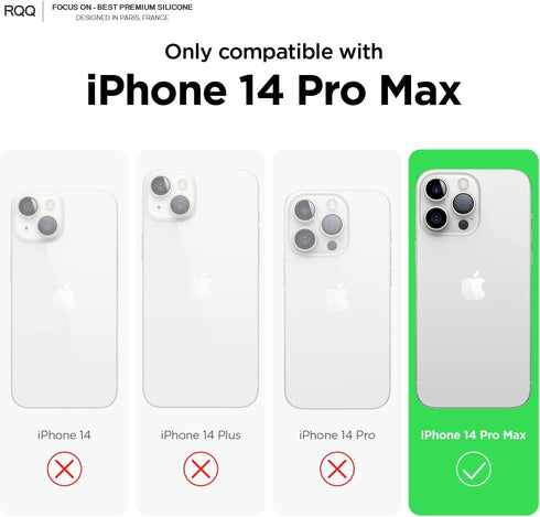 Designed for iPhone 14 Pro Max Case, Premium Silicone Shockproof Phone Case with Camera Protection, Hot Pink, 6.7"