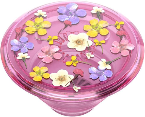 PopSockets Translucent Phone Grip with Expanding Kickstand, for Phone, Translucent PopGrip - Pink Ditsy Floral