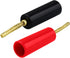 Flex Pin Banana Plugs for Speaker Wire, 5 Pairs, 24K Gold Plated Insulated for Spring-Loaded Banana Jack Speaker