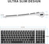 iClever BK10 Bluetooth Keyboard, Multi Device Rechargeable Bluetooth 5.1 with Number Pad, Ergonomic Design, Full Size
