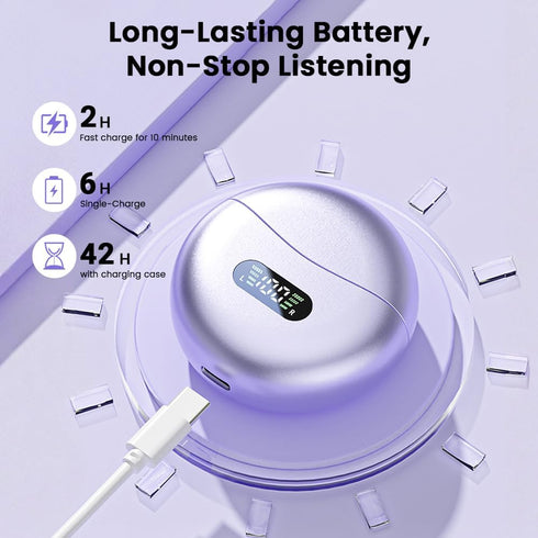 Jacuate 5.4, 60H Clip on Earbuds,Open Ear Earbuds Wireless Bluetooth Lightweight Open Ear Headphones with Mic