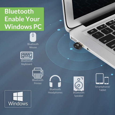 Avantree DG45 USB Bluetooth 5.0 Adapter for PC, Wireless Dongle for Desktop Laptop, Transfer for Headphones Speakers