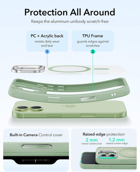 ESR 17 for iPhone Case with Stash Stand, Compatible with MagSafe, Military-Grade Drop Protection Magnetic Phone Case