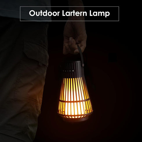 LED Flame Speaker, Portable Waterproof Bluetooth Wireless Speaker with Stereo Sound, LED Flame Effect, Indoor/Outdoor