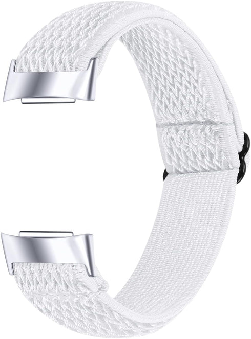 Elastic Band for Fitbit Charge 6/Charge 5, Adjustable Sport Loop Replacement Strap for Women and Men