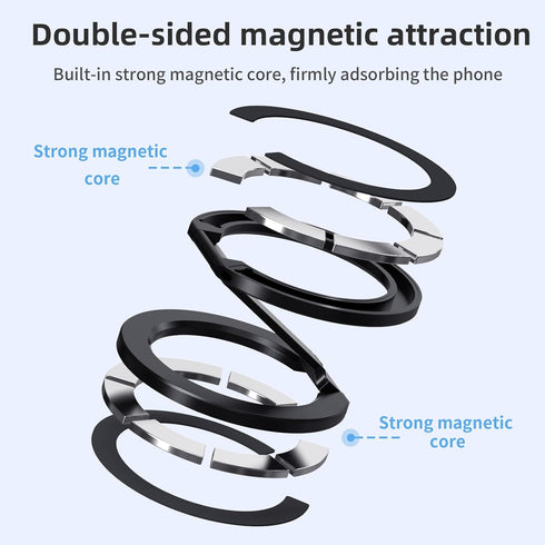 Dual Magnetic Phone Holder for Car, Gym Phone Mount for Mag-Safe, Strong Magnet Stand for Metal Surfaces