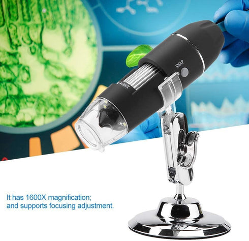 USB Digital Microscope Handheld Electronic Microscope 2.0 Camera, HD 1600X Magnification Endoscope