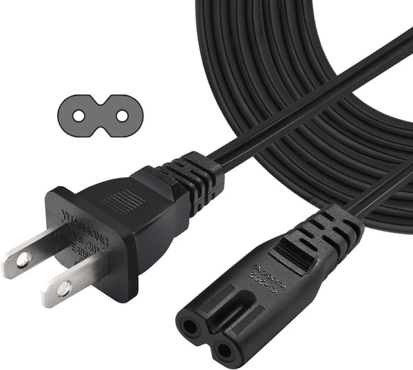 C&E 6 Feet Figure 8 Non-Polarized (NEMA 1-15P to C7) 2 Prong Power