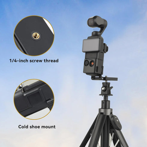 UTEBIT 3, Pocket3 180 Magnetic Mount Stand Compatible with DJI Osmo Pocket Upgraded Accessories Expansion Adapter