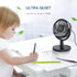 Mini Desk Fan, USB Powered Desktop Fan with 4 Speeds, Portable Personal Air Circulator for Office, Black