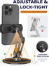 QooWare Phone Stand for Desk - Adjustable Height and Angle Foldable Cell Phone Stand Holder, No Dropping Stable