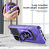 TCL ION V Case with Screen Protector, Purple Magnetic Ring Stand Soft Silicone Bumper Military Grade Cover