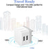 Dual USB Wall Charger, 2Pack 2.4A Fast Charger Block Adapter for iPhone 15 14 13 12 11 Pro Max, Samsung Galaxy