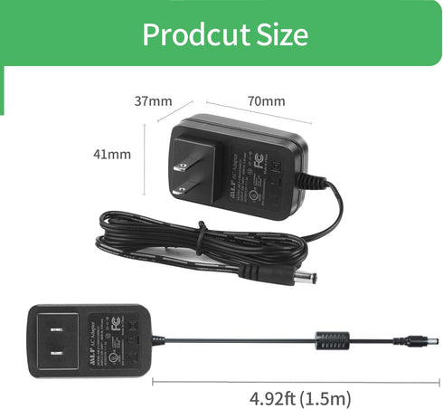 Security-01 5V 3A DC Power Supply Adapter, AC 100V-240V to DC 5 Volt 3Amp Power Cord for Security Camera, Baby Monitor