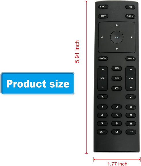 XRT134 Remote Control Replacement for VIZIO HDTV D24HN-E1 D50N-E1 D24HNE1 D50NE1