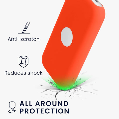 kwmobile Case for Apple Vision Pro Battery Case, Silicone Holder Protective Cover in Orange