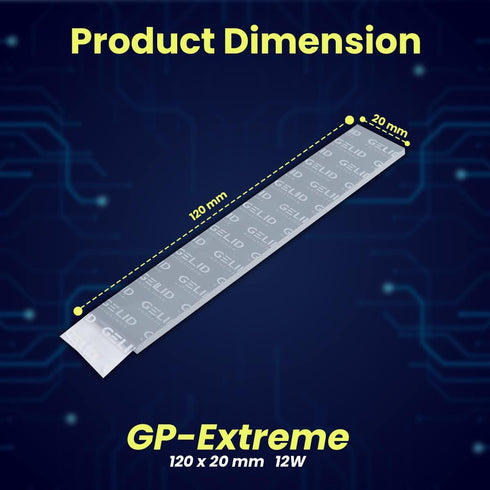 Gelid Solutions GP-Extreme 12W Thermal Pad, Excellent Heat Conduction, Easy Installation (2pcs)