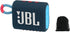 JBL Go 3 Portable Speaker with Bluetooth, Built-in Battery, Waterproof and Dustproof, Includes Storage Pouch (Blue/Pink)