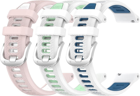 3 Pack Wrist Strap Compatible with DoSmarter ZX18/ZX28 Smart Watch Bands, 18mm Replacement Soft Silicone Band