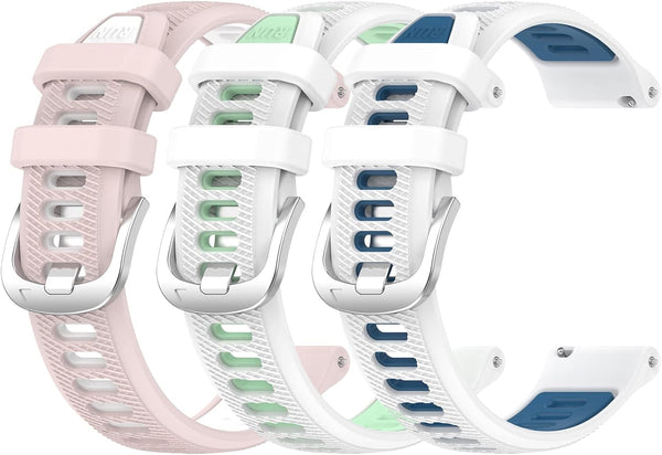 3 Pack Wrist Strap Compatible with DoSmarter ZX18/ZX28 Smart Watch Bands, 18mm Replacement Soft Silicone Band