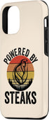 Primal Meat Based Nutrition Lifestyle Merch. 12/12 Powered by Steaks Carnivore Diet Meat Lover Quote Case for iPhone