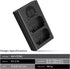 K&F Concept NP-FZ100 Dual-Slot Battery Charger with LCD for Sony A7iii, A7iv, A7RIII, A7RIV, A7C, A6700, A6600