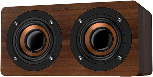 Yoidesu Bluetooth Speakers, Home Party Wireless Speaker with FM Radio, Portable Bluetooth Speaker (Brown)