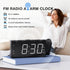 Mesqool Projection Alarm Clock with FM Radio, Large Number Display, USB Charger, Dual Alarms, Sleep Timer