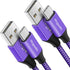 etguuds Purple USB C Cable 3.3ft Fast Charging, 2-Pack Type C Cable Braided Compatible with Samsung Galaxy S23
