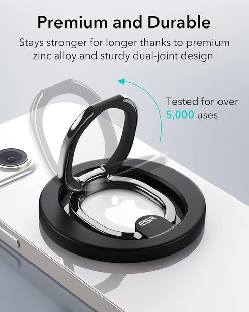 ESR for MagSafe Ring Holder (HaloLock), Magnetic Phone Grip with Adjustable Stand for iPhone 15/14/13/12