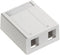 Leviton 4S089-2WP QuickPort Surface Mount Box, 2-Port, for Shielded Connectors, White