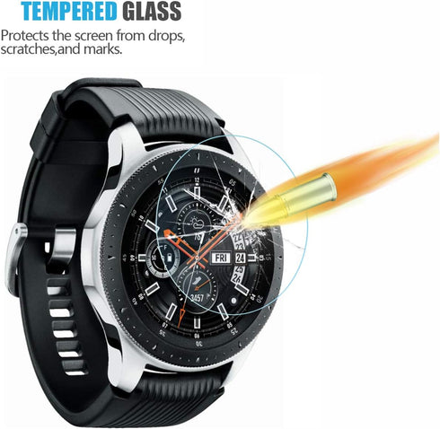 AKWOX Tempered Glass Screen Protector (4 Pack) for Samsung Galaxy Watch 4 Classic 46mm