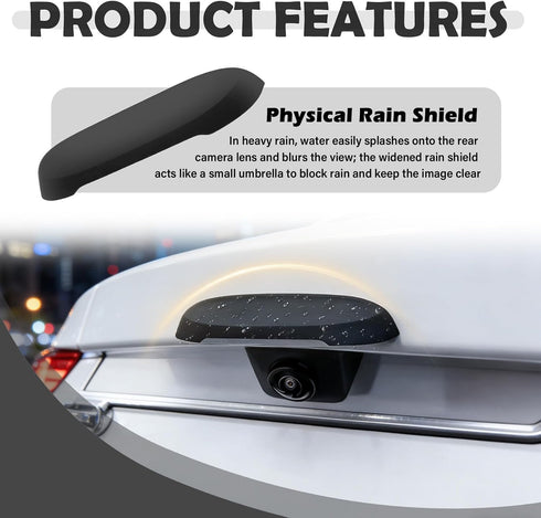 Turcee 0.63 New Car Backup Camera Rain Shield,Silicone Cars Reverse Camera Rain Cover Keeps Cameras Imaging
