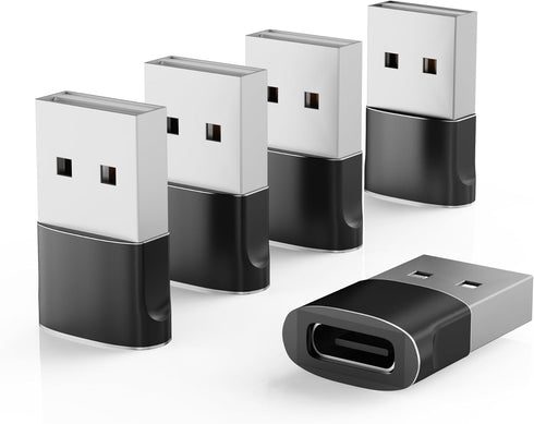 USB to USB C Adapter 5 Pack, Type C Female to Male Charger Converter for iPhone 15, iPad, Samsung Galaxy S23