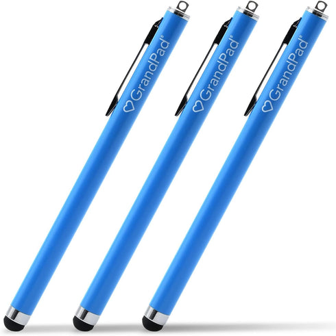 Stylus Pen for GrandPad Tablet, Rounded ¼” Scratch Resistant Stylus, Lightweight and Ergonomically Shaped, Pack of 3
