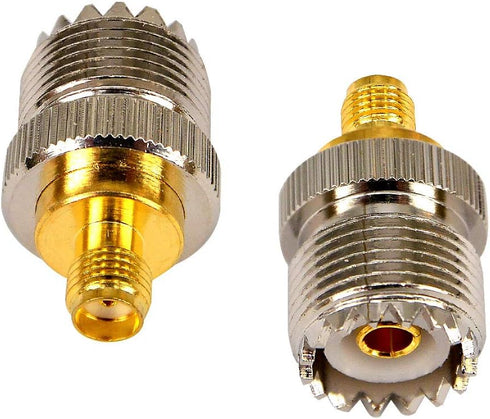 onelinkmore SMA Female to SO239 Female RF Two Way Radio Coax Adapter UHF Jack for CB Radio Walkie Talkie (Pack of 2)