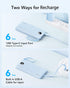 VRURC 10000mAh, 5 Portable Charger for iPhone, Built in Cables & Lanyard Power Bank Compact USB C Charging Bank Outputs