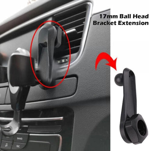 2 Pack 17mm Ball Joint Extension Arm Female to Male Adapter Bracket for Car Air Outlet Vent Phone Stand GPS Mount