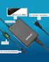Universal Laptop Charger with LCD Display, 90W Slim AC Adapter Power Supply with USB Port for Most Notebooks