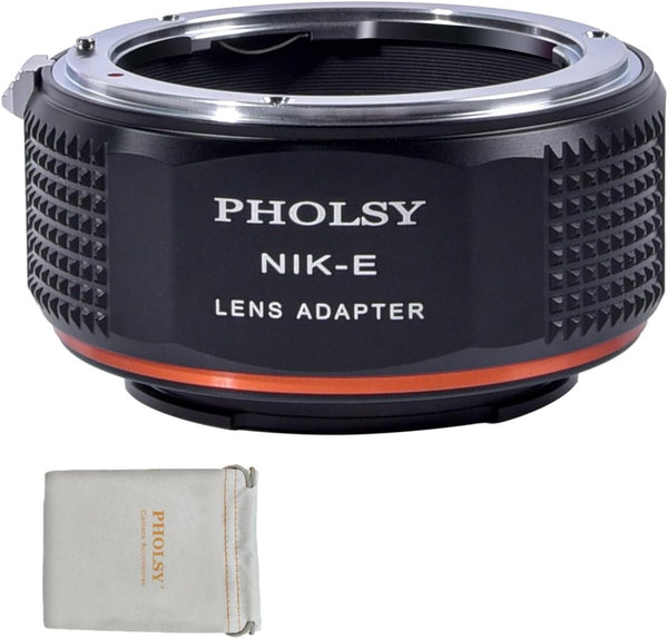 Lens Mount Adapter for Manual Focus, Compatible with Nikon F Lens to Sony E (NEX) Camera Body