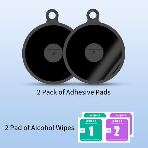 OQTIQ 3M Pad 95mm (3.7") Dashboard Mounting Disk for Suction Cup Phone Mount, 2 Pack for GPS Suction Mount Replacement