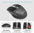 Arteck Multi-Device Wireless Bluetooth Mouse, Ergonomic Silent Clicking, Rechargeable Battery for Desktop PC, Laptop,
